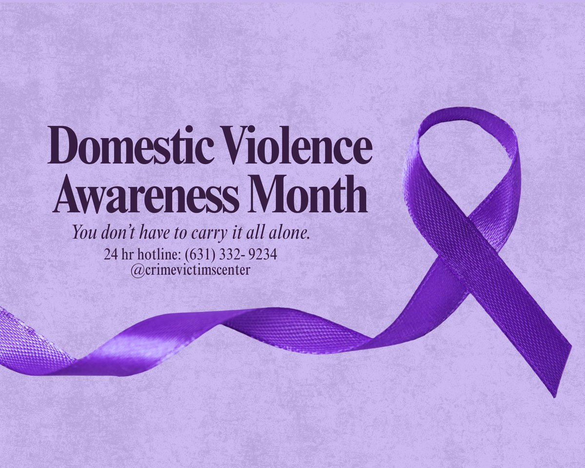 💜 October is Domestic Violence Awareness Month. At The Crime Victims Center, we stand with survivors, raise our voices against abuse, and work toward a future free from violence. You are not alone—help is here. #domesticviolenceawareness #domesticviolenceawarenessmonth