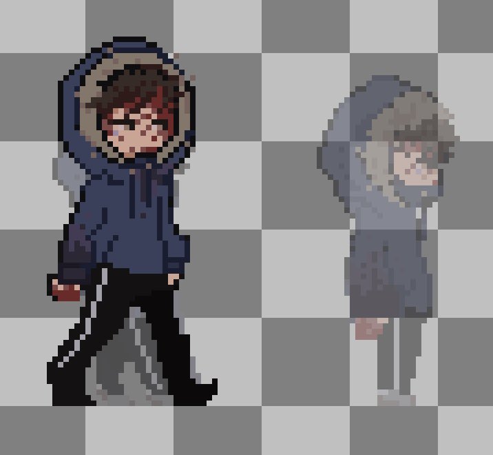 mrbekowsky's tweet photo. more #pixelart .. #rpgmaker #sprite of indrid and armand https://t.co/ik9SqK5Fjm