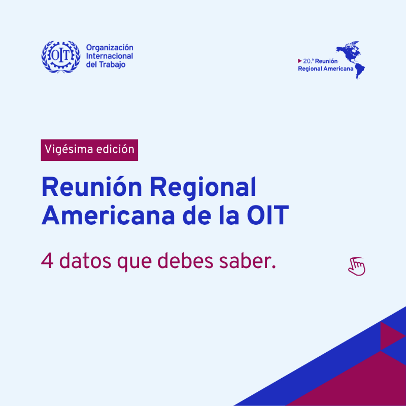 OITAmericas's tweet photo. 📌 ¿Por qué es importante la 20ª Reunión Regional Americana de la OIT?

Descubre en solo 4 datos lo que significa este encuentro que reúne a gobiernos, empleadores y trabajadores de toda las Américas🌎

👉 Desliza y entérate.

#RRA2025