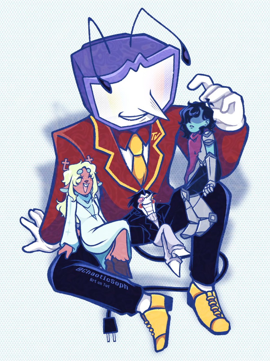 That entire shipping poll discourse was stupid so I drew #Kriselle and #SpamTenna getting along YAY!!!

In all seriousness OP did not deserve any threats or harassment for what transpired and I really hope they’re doing okay now 🙏

Stay civil guys ∠( ᐛ 」∠)＿

#Deltarune