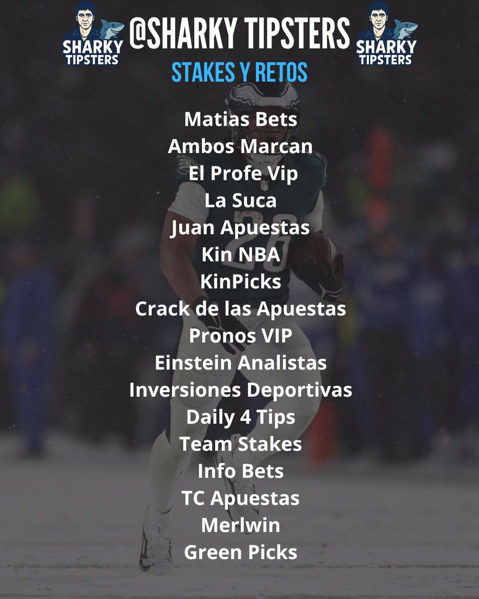 Grupo Premium Octubre 🎃🦈

¿Qué incluye?

•Renee NFL🏈
•Picks de LOS REYES APP🤴🏻(Cristian Rey, Marco Rey, Roberto Rey, Oscar Rey y El Abuelo)👑
•Picks con imágenes, estadísticas y monto a jugar.
•MÁS DE 50 Tipsters.
•Estadísticas de tipsters.
•Sistema de identificación de