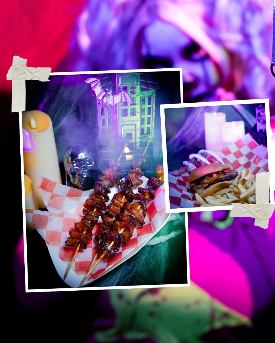 sixflagsDK's tweet image. Sink your teeth into our limited-time Fright Fest bites… before they disappear into the night! 🕸️🍴#SixFlags #FrightFest #themeparkFood #foodies