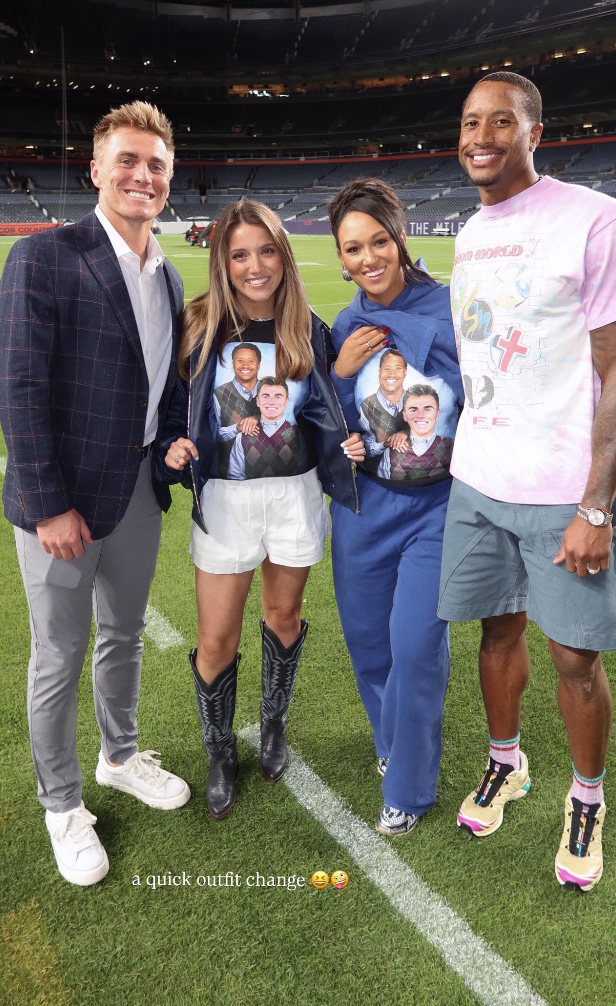 Dov Kleiman on X: "This is awesome: Bo Nix's wife and Courtland Sutton's wife wore custom Bo and Sutt Step-Brothers shirts to last night's game. These go extremely hard 🔥🔥 https://t.co/0mSa7Ne0mC" /