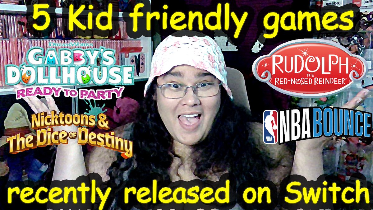 NGamerGal's tweet photo. Whats up gamers! I wanted to talk to you about five Kid friendly games recently released on Nintendo Switch + we're doing a #giveaway w/ @Outright_Games  Happy Gaming Guys.  
#NicktoonsTDOD #RudolphTRNR #bratz #GabbysDollhouseReadyToParty #NBABOUNCE  

https://t.co/tjyw7N8dDn https://t.co/QFsndF0vM6