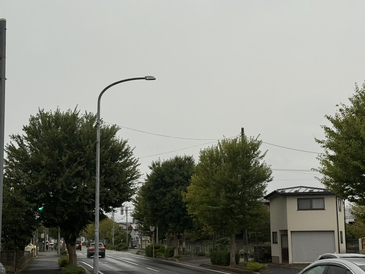 おはよ　#Akita

雨が降ってきました☔️

安全運転でいってらっしゃい

#秋田市
#イマソラ
