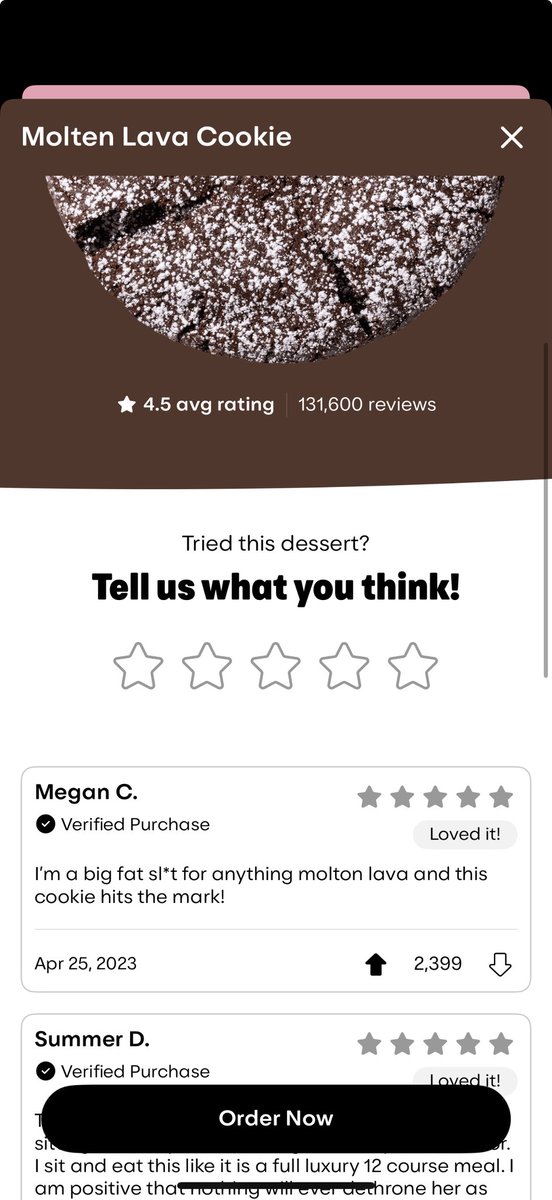 maddiewithamap's tweet photo. Crumbl cookie reviews bring me joy in these dark times. Thank you, Megan C. https://t.co/HLZlOfIim3
