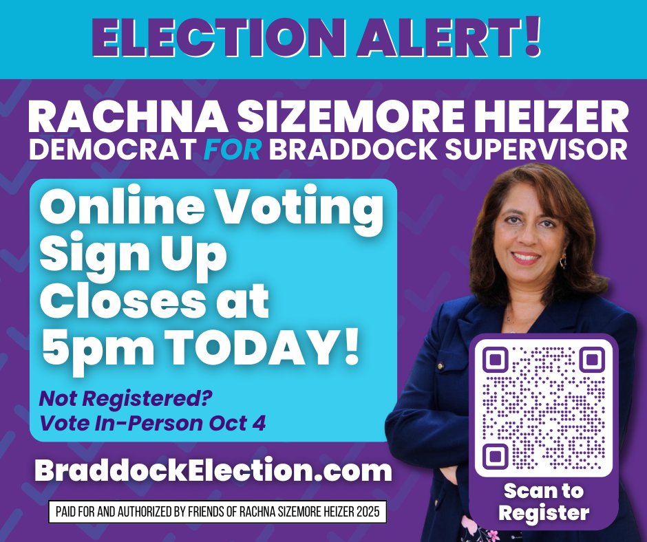 Today is the LAST day to sign up for online voting in the special Democratic primary! Pre-register by 5 p.m. TODAY!

Learn more: BraddockElection.com