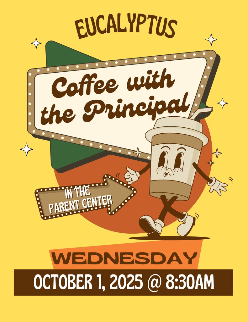 EucKoalas's tweet photo. Just a reminder ...
You are invited to join us for a casual coffee and conversation with our Principal. This is  a great opportunity to:
*Share thoughts
*Ask questions
*Get to know the school better
*Connect with other parents https://t.co/UIRuZfOwHO