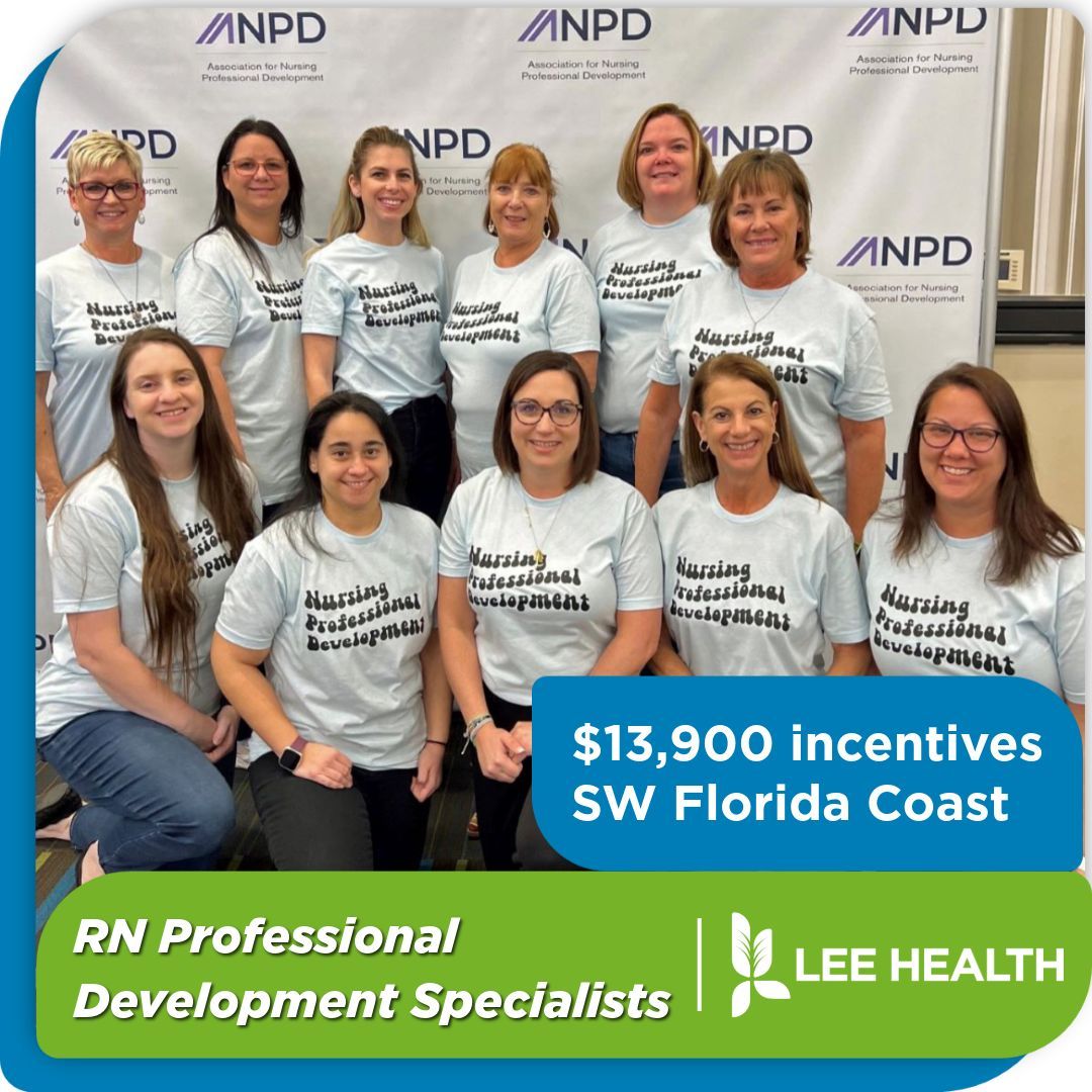 RN Educator careers at #LeeHealth, on the SW Florida coastline.🐬

Called "Nursing Professional Development Specialist", immediate options include Emergency, Heart Failure Unit and Cardiac PCU.

#Learn more: bit.ly/LeeHealth_RNed…