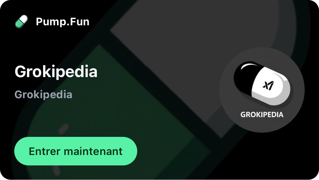 SnoopAIz's tweet photo. GROKIPEDIA IS LIVE NOW ON PUMPFUN !! 

https://t.co/I6LaAGBG69

⁦@elonmusk⁩ #pumpfun https://t.co/DZoWH7xjWH