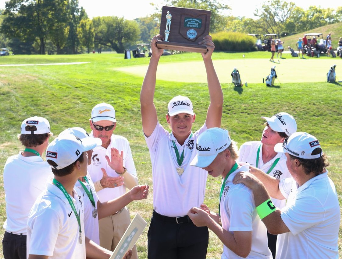 YOUR Roger Bacon Spartans are STATE BOUND!

Boys get it done again, firing a 308 at Pipestone to earn one of the two spots for the STATE CHAMPIONSHIP next week. Blake took medalist with a 72!

This is the Spartans FIRST state appearance as a team since 1941.

<a href="/RBSpartans/">Roger Bacon Athletics</a> #Hail