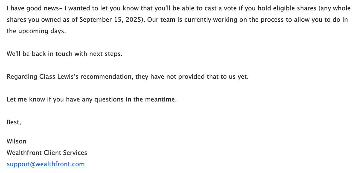 data_guru's tweet image. Thanks @Wealthfront for allowing @tesla shareholders to vote cc @TeslaBoomerMama