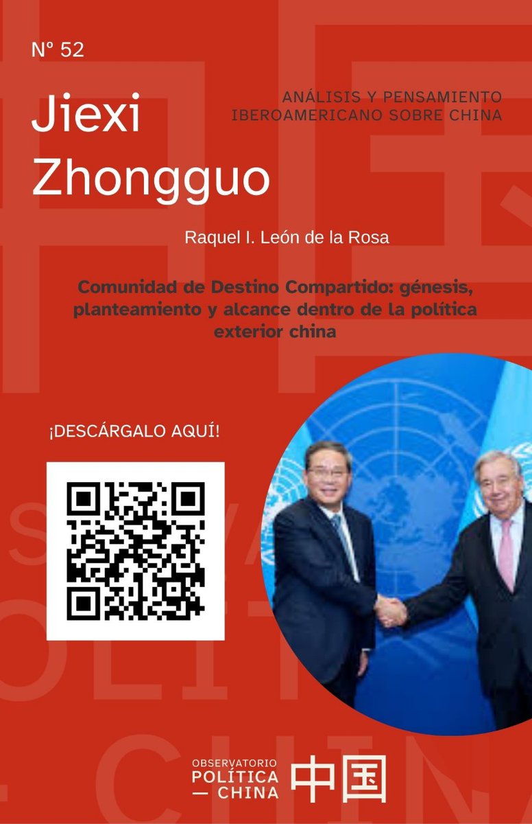 Observatoriod17's tweet photo. Vol. 52 de Jiexi Zhongguo: Análisis y pensamiento #iberoamericano  sobre #China 🌏

📑  "Comunidad de Destino Compartido: génesis, planteamiento y alcance dentro de la política exterior china" de @RaquelLR 
 
👉Disponible aquí: https://t.co/5sj2Y87jlQ https://t.co/pfWbKSTb4d