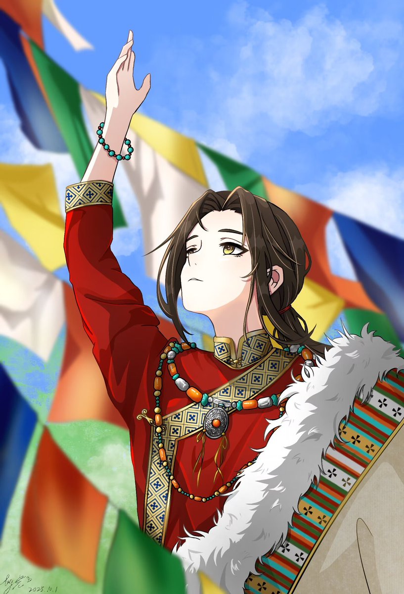 KexSebstian's tweet photo. 北京时间 2025.10.1

“如日之升，如月之恒”

国庆快乐！藏服初挑战大败而归 https://t.co/fZlON6oUaJ