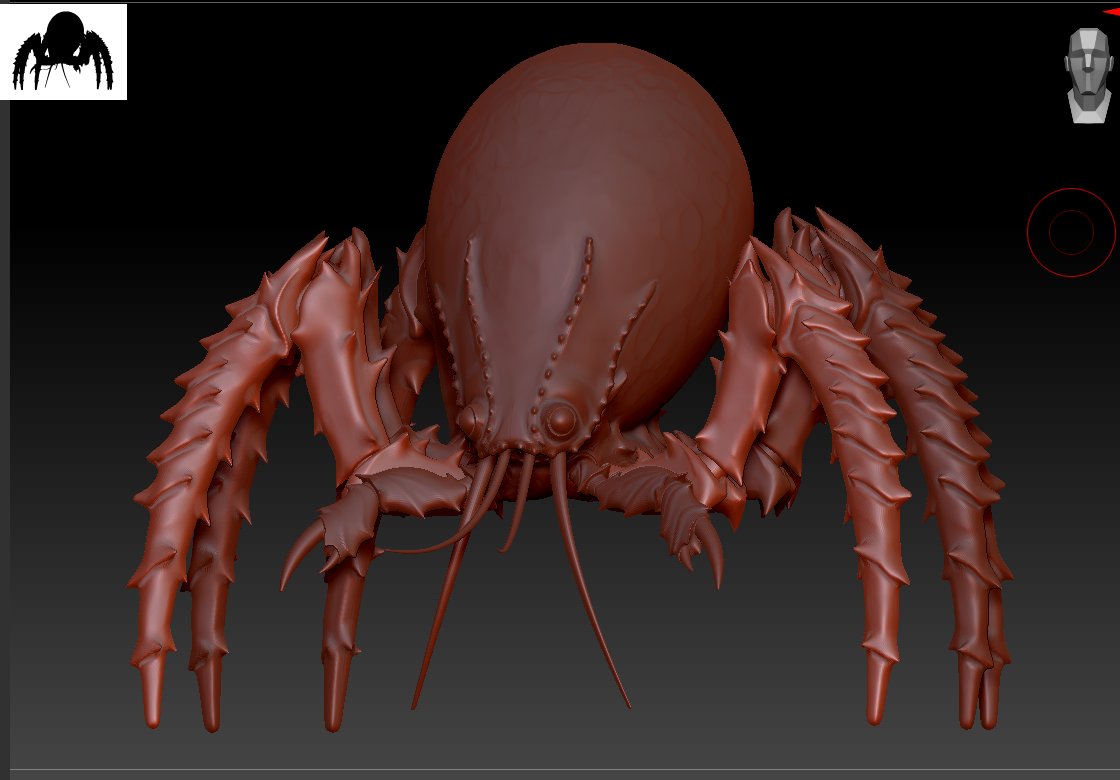 I think I'm done with his sculpt. I think the textures will do the rest of the heavy lifting.

#gamedev #zbrush #sculpting