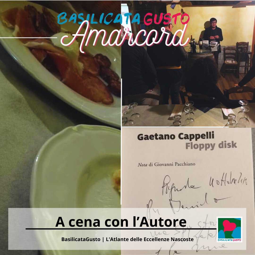 #BasilicataGustoAmarcord A cena con gli Autori 
Ci piace unire le cose che amiamo: buon cibo, cultura e persone intorno a un tavolo. In foto Gaetano Cappelli noto per i romanzi che raccontano con leggerezza e profondità la vita
#BasilicataGusto #lAtlanteDelleEccellenzeNascoste