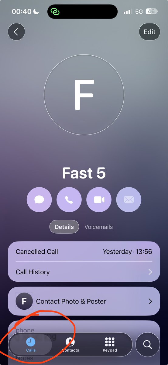 bluestututu's tweet image. One of the biggest UX fails for me with the new @Apple iOS release is that tapping this icon does not take me back to my calls list… #iOS26update