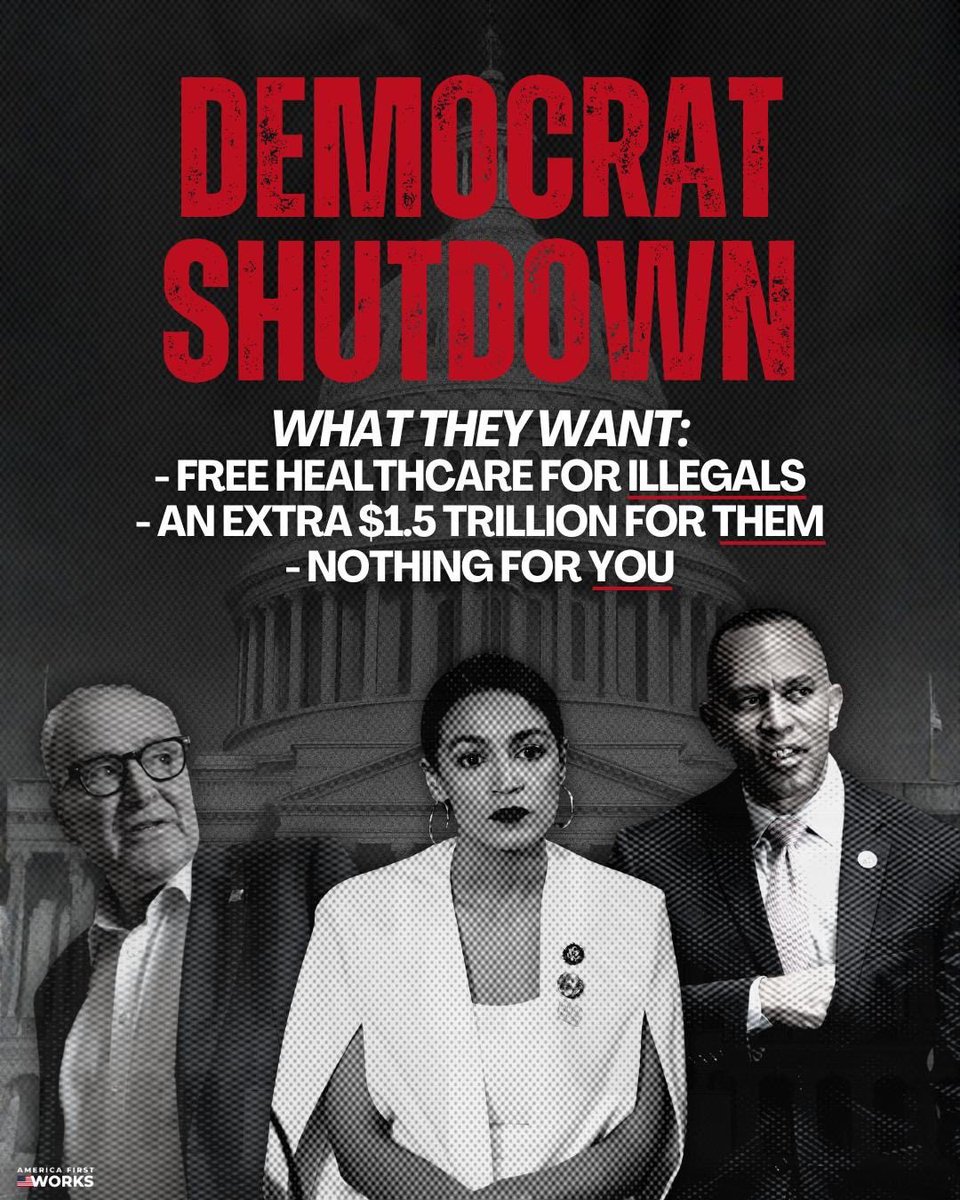America1stWorks's tweet image. Why don’t Democrats ever put Americans first? #DemocratShutdown