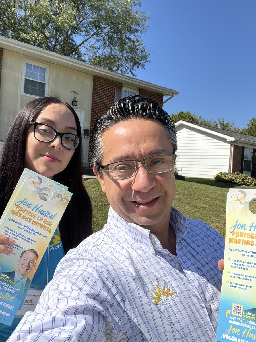 LibreOhio's tweet photo. Our canvassers are out knocking, thanking @SenatorHusted for cutting government waste and stopping tax hikes. #ProtectProsperity https://t.co/1O9IWvcIkj