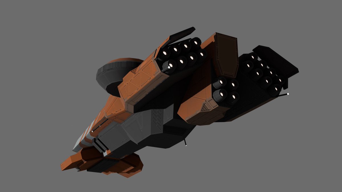 Winter_Nemesis's tweet image. A bit of orange for @0xCitadel 

(Concept by @danarogon)
#pixelart #lowpoly #spaceship