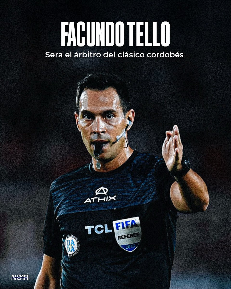 ⚖️ Árbitros confirmados

📅 16.45 | #Talleres vs. #Belgrano (Interzonal)
📺 ESPN Premium
•Árbitro: Facundo Tello
•Asistente 1: Gabriel Chade
•Asistente 2: Juan Mamani
•Cuarto árbitro: Yamil Possi
•VAR: Lucas Novelli
•AVAR: Nahuel Viñas