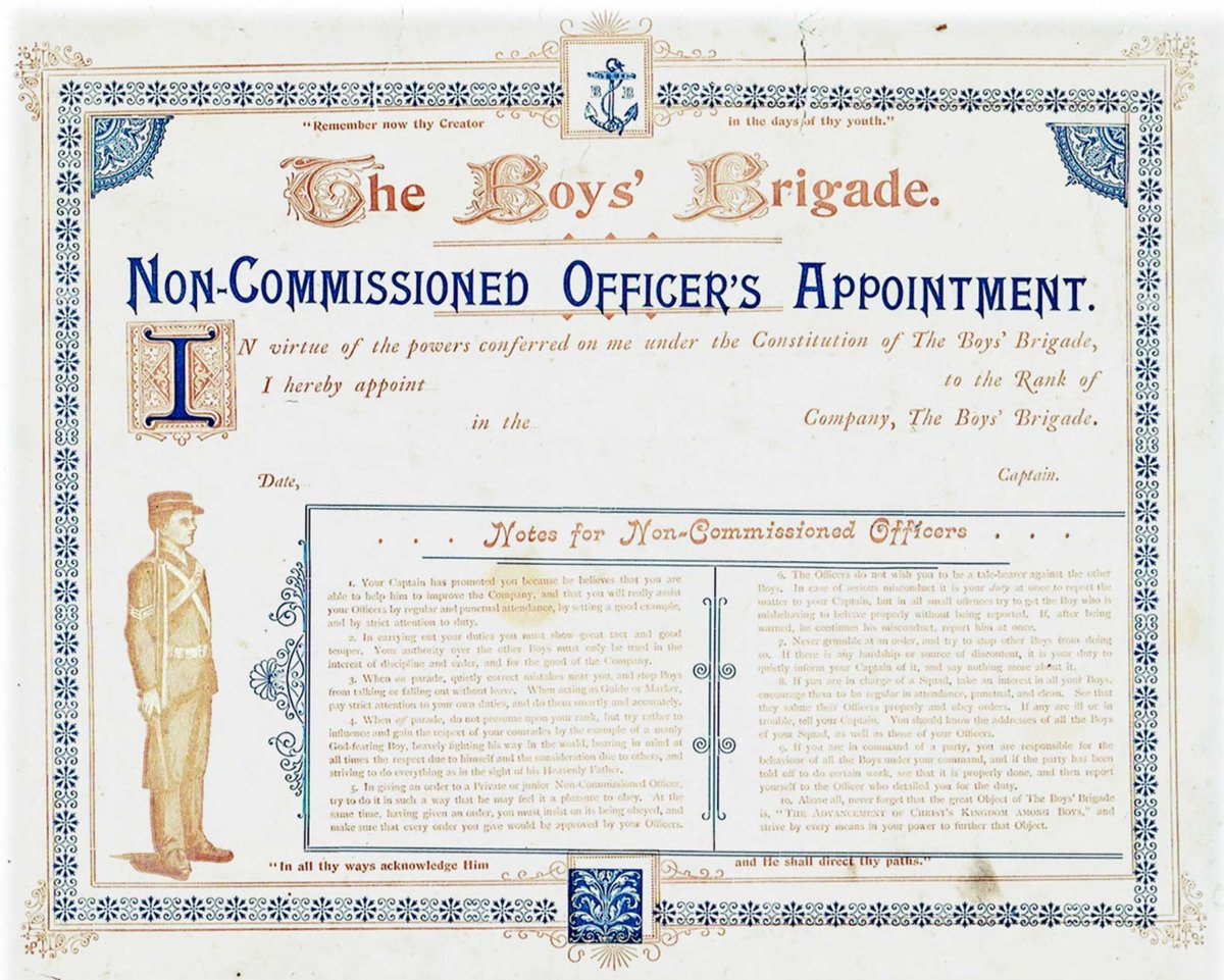 NCO Appointment Certificate 1890's

Another nice certificate, awarded when promoted to an NCO.

View some other certificates here >>thebbmuseum.org/the-boys-briga…