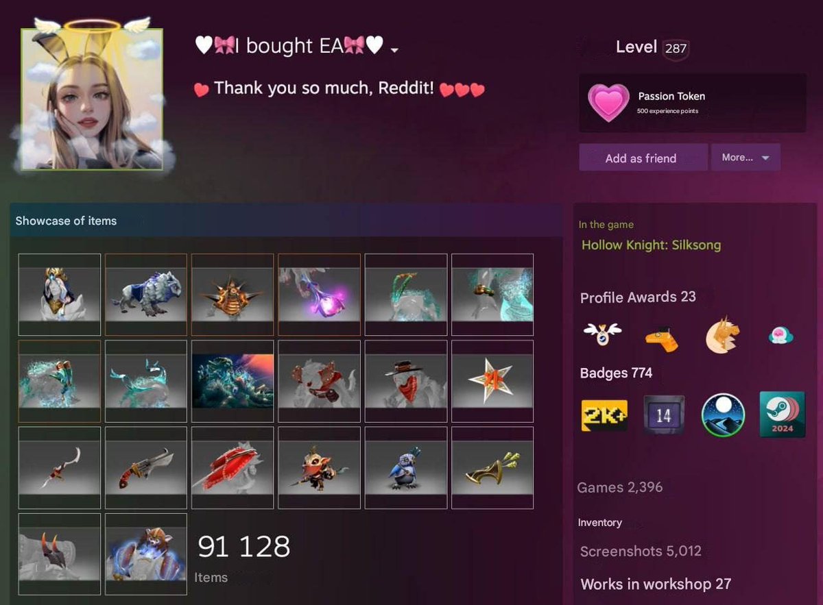 aniwispcom's tweet photo. 👑 A #SaudiArabian prince changed his #Steam username to "I bought EA"

He just wasted 50 billion on the most expensive #username in history

#EA #ElectronicArts #Games #GamingIndustry #GamingNews #GamingNews #News #PC #consoles #TrendingNow #TechNews #hot #toptrends #trendingnow https://t.co/bNbfh8YU8s