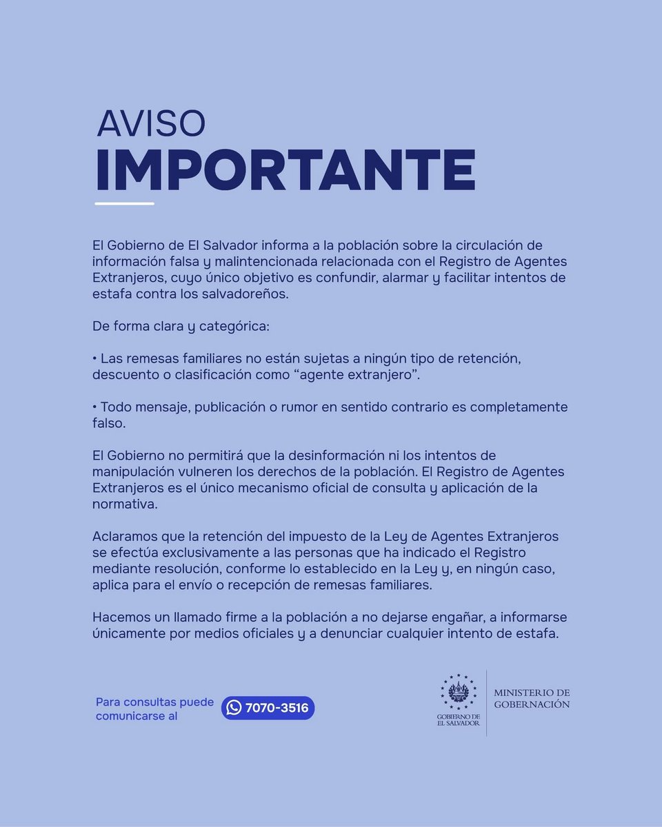 Sam_Argueta's tweet photo. @MarcoCaas1 @nayibbukele @Defensoria_910 @GobernacionSV https://t.co/h7QYSHKVPS
