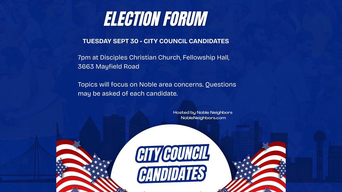 NobleNeighbors's tweet photo. The City Council Candidate Forum takes place tonight at 7pm. If you can’t make it in person, watch our Facebook live-stream - https://t.co/JxLu1TPJ5h

#NobleNeighbors #ClevelandHeights https://t.co/OI6jVghuVh