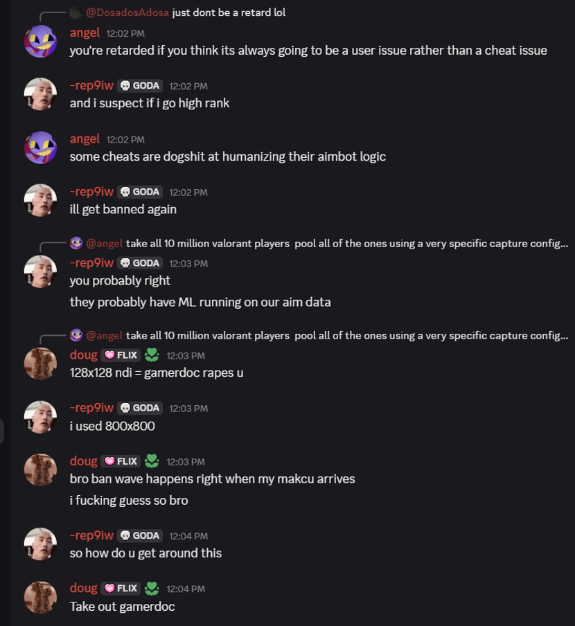ItsGamerDoc's tweet image. Since eradicating DMA cheats with IOMMU, we've increased efforts to combat 2PC colorbots/AI cheats. More to come this is just the start of a battle we're committed to and there is no escaping from the reality that is happening today.