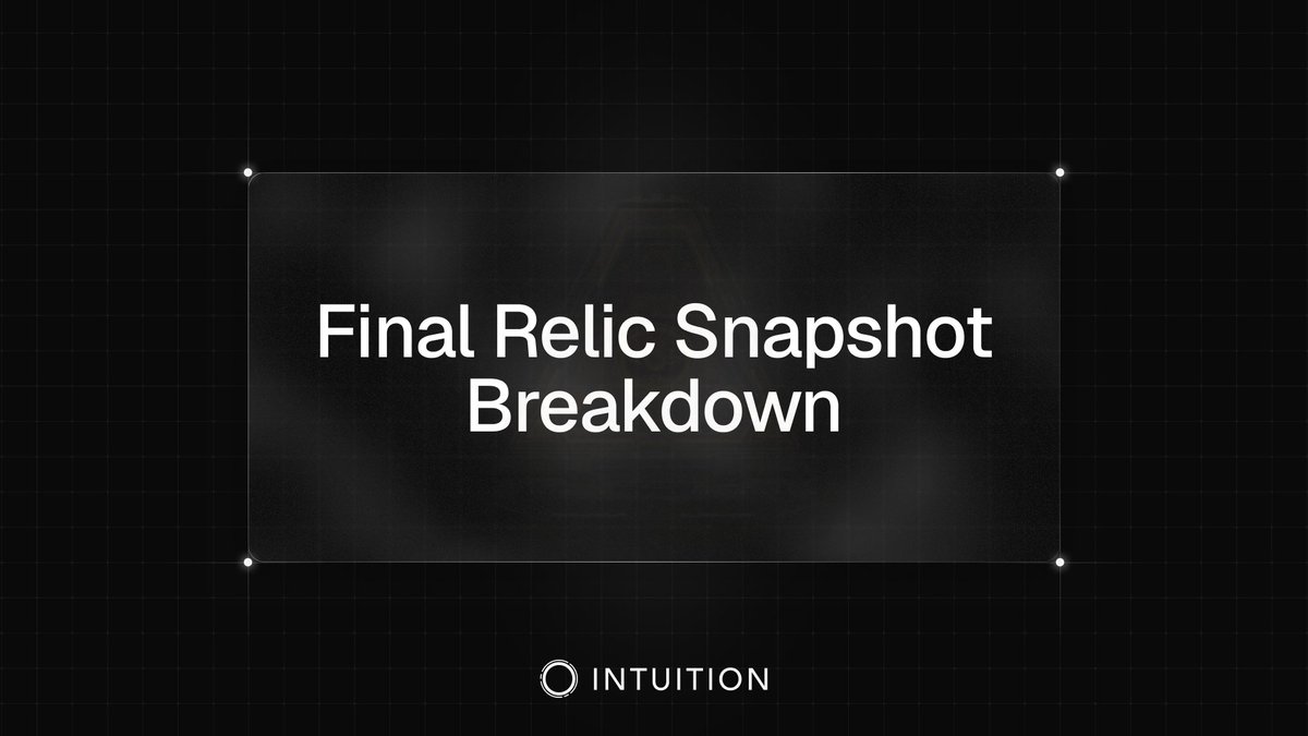 The Final Relic Snapshot: Multipliers, Bonuses &amp; Why It Matters 👁️

Relics by Intuition have always been more than collectibles. They’ve been proof of alignment, signals of early belief, and keys to many advantages inside the Intuition ecosystem.

Now, at block_23470451, the