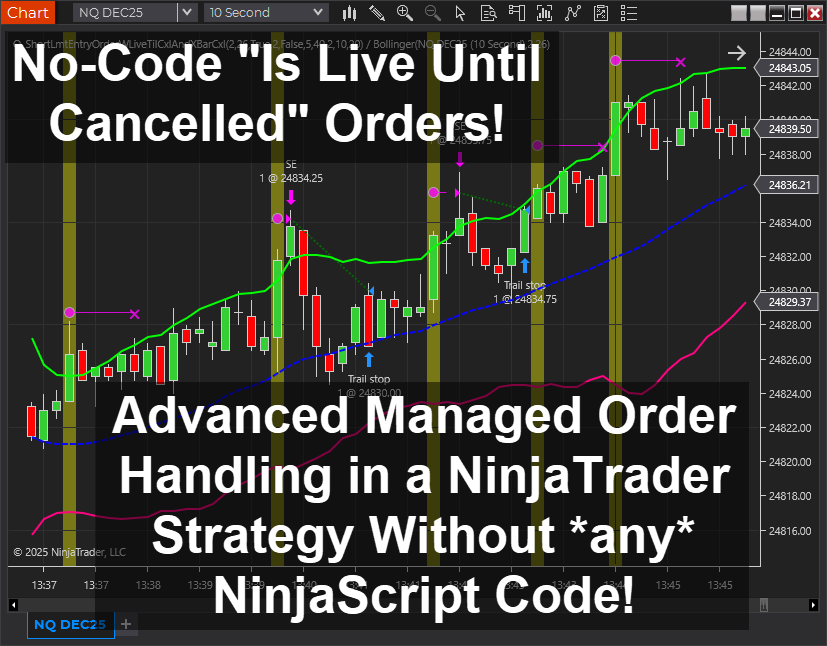 quagensia's tweet photo. New no-code strategy for NinjaTrader with *advanced* managed order handling &amp; "is live until cancelled" short limit orders with cancellation after "X" bars built using point-&amp;-click without *any* NinjaScript code with Quagensia.
https://t.co/RGYIfSAR34
#NinjaTrader #NinjaScript https://t.co/gkYpyFpDMN