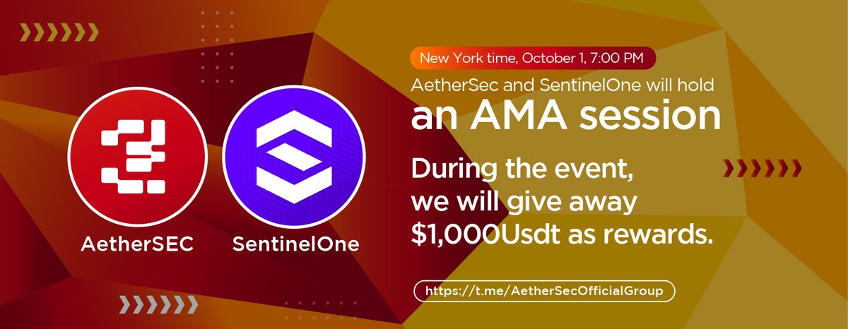 AetherSec's tweet image. Join the meeting between #AetherSec and #sentinelone  tomorrow to discuss collaboration matters. Also, raise your questions.
#AMA