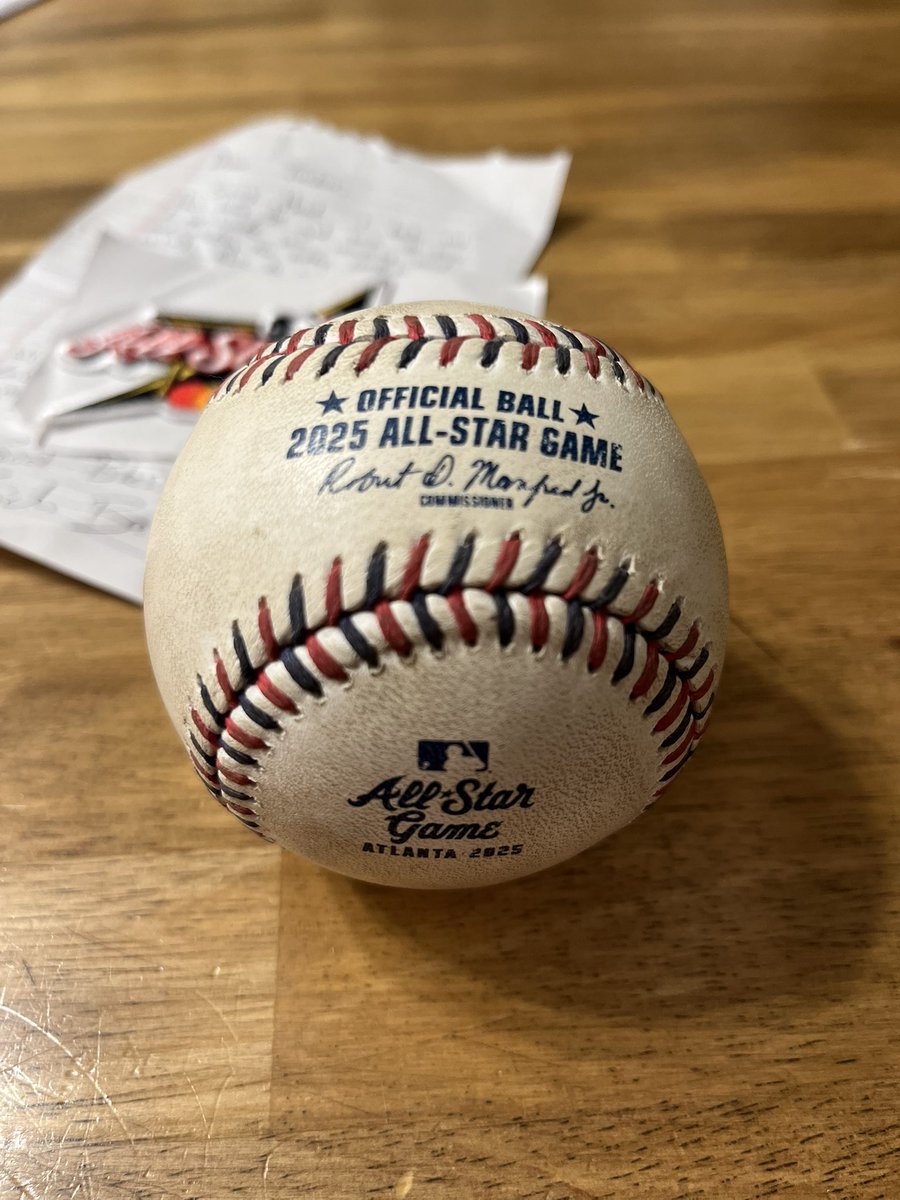 Back in July, I crossed my fingers and sent a letter to one of the Umpires at the MLB All-Star Game in Atlanta, asking for a baseball. Imagine my surprise when I checked the mail today and found an autographed game ball, a patch, and a handwritten letter. Unbelievable.