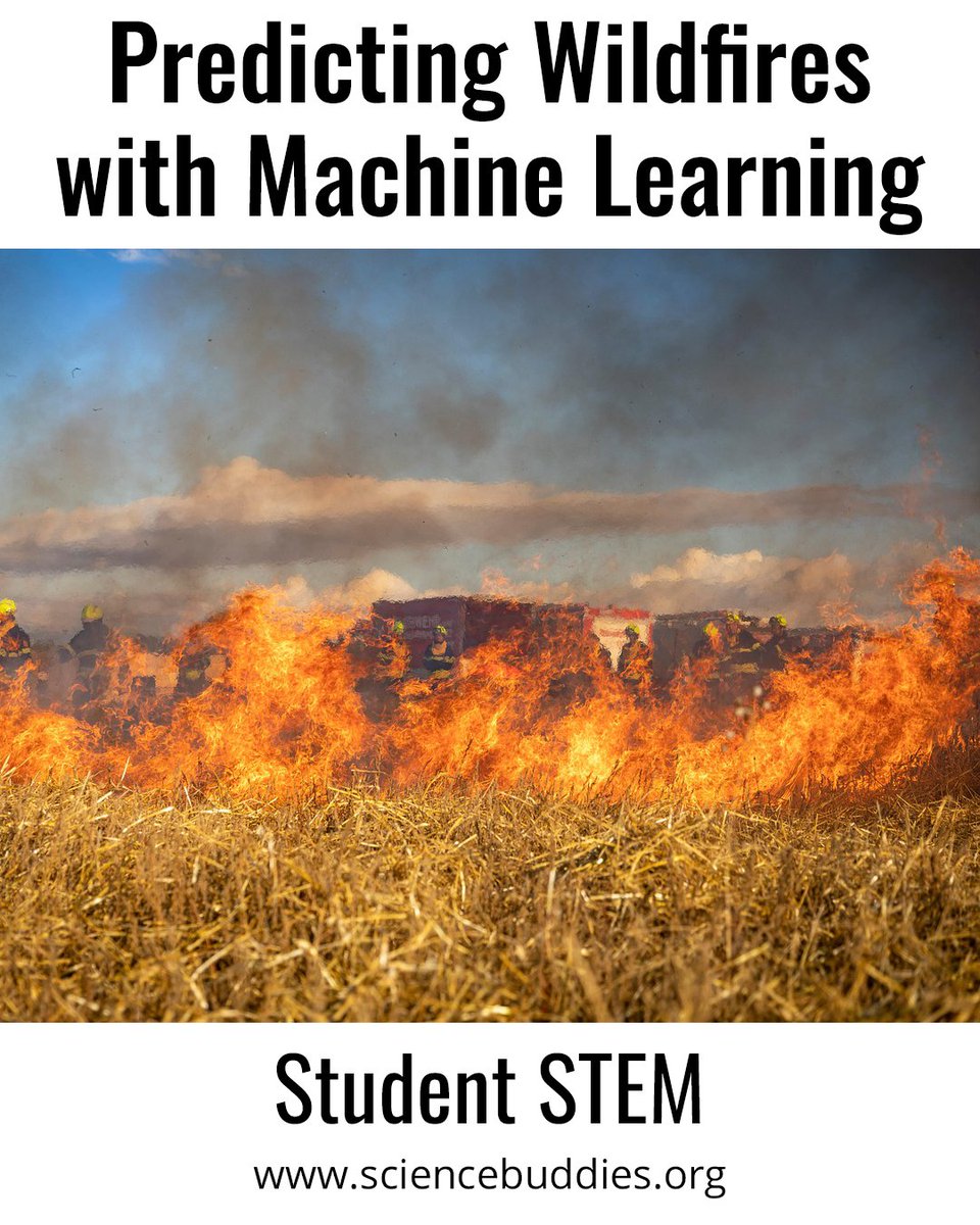 ScienceBuddies's tweet image. Can AI and machine learning models be used to predict wildfires? Students can experiment with the Prophet machine learning model to find out.

Directions: sbgo.org/wildfire25-tw

#scienceproject #sciencefair #scienceteacher #machinelearning #aiproject