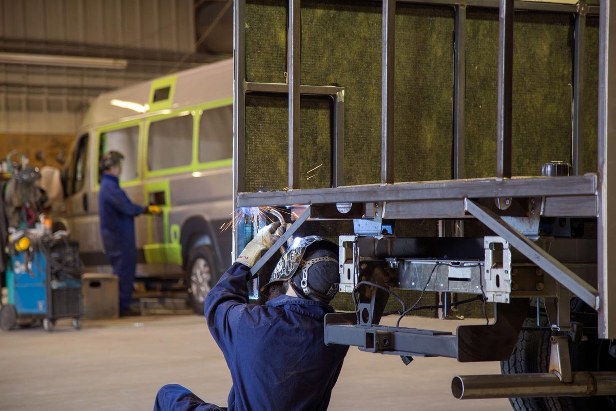 Our process involves measuring and hand-fitting custom parts to each chassis, ensuring every component is a tailored fit. If you care to look more into why we have the highest quality RVs, look no further than our "how we build" website page.

Dive deeper: pleasureway.com/how-we-build/