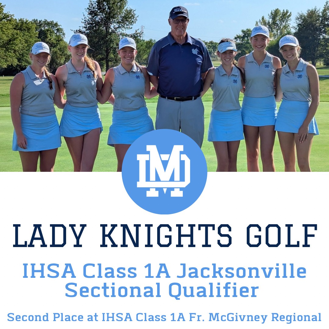 Join us in congratulating our Golf Lady Knights, who advanced to the IHSA Class 1A Jacksonville Sectional!

⛳️ Both Finley Meyer (6th) and Abi Winkeler (9th) placed in the top 10 in a field of 90!  

#WeAreMD proud!