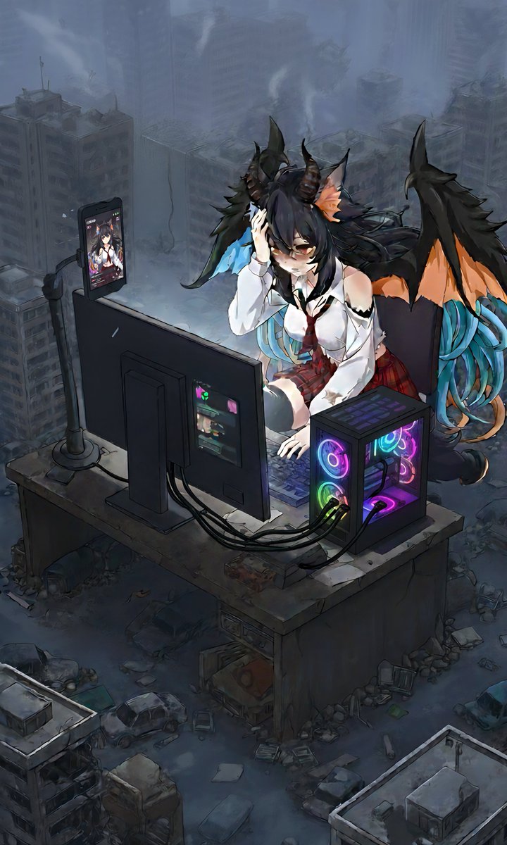CHelleaven's tweet photo. When your daughter is Rika Helleaven & suddenly you’re not just a parent—you’re a part-time kaiju, part-time editor, full-time livestreamer. 👹📹
I just wanted to relax, now I’m HR, PR, and the city’s #1 problem.
#Giantess #VTuber #RikaHelleaven #KaijuLife #LivestreamChaos https://t.co/IxrwQoTyaZ