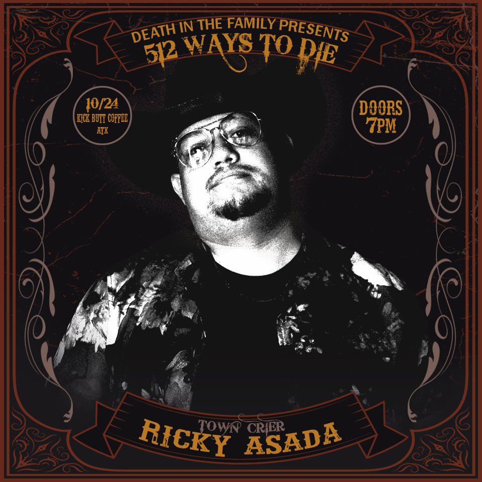 🚨HOST ANNOUNCEMENT🚨

When the lights go low and the amps crackle, the night belongs to RICKY ASADA, the sharp tongued host who brings bite to every show. 

A proud voice of the underground, Ricky blends punk fury with kitchen heat.

Doors 7 | Show 8
🎟: bit.ly/4nzUAKc