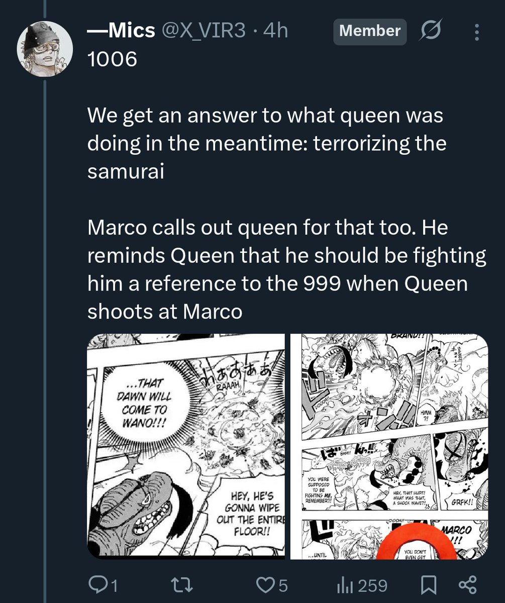 Here's another point of contention. He says Oda basically shows is that Queen was beating on some fodder. However, the funny thing is when you actually look into the panels, it's not even the case at all.