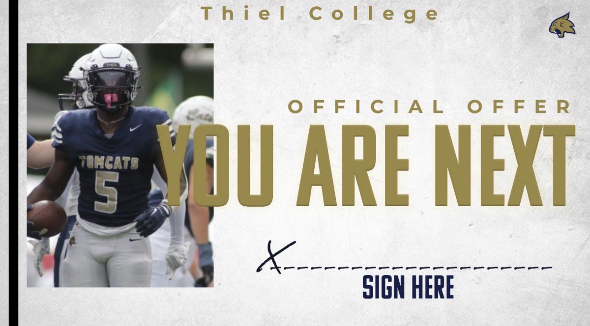 I’m incredibly excited to announce I’ve received my first official offer to <a href="/ThielAthletics/">Thiel Athletics</a>! Thanks <a href="/CoachPolis/">Greg Polis</a> for the opportunity!
<a href="/timsav71/">Tim Savage</a> <a href="/troutman_wyatt/">Wyatt Troutman</a> <a href="/KarsonEngle/">Karson Engle</a> <a href="/SavageEoghan/">Eoghan Savage |2027|DE/TE|</a> <a href="/mccartneyb_/">Braiden McCartney | 2026 | IOL/DL</a> <a href="/landen_osenga/">Landen Osenga</a> <a href="/isaacjackson_1/">Isaac Jackson</a> <a href="/mrpafootball/">mrpafootball.com</a> <a href="/EPAFootball/">EasternPAFootball</a>