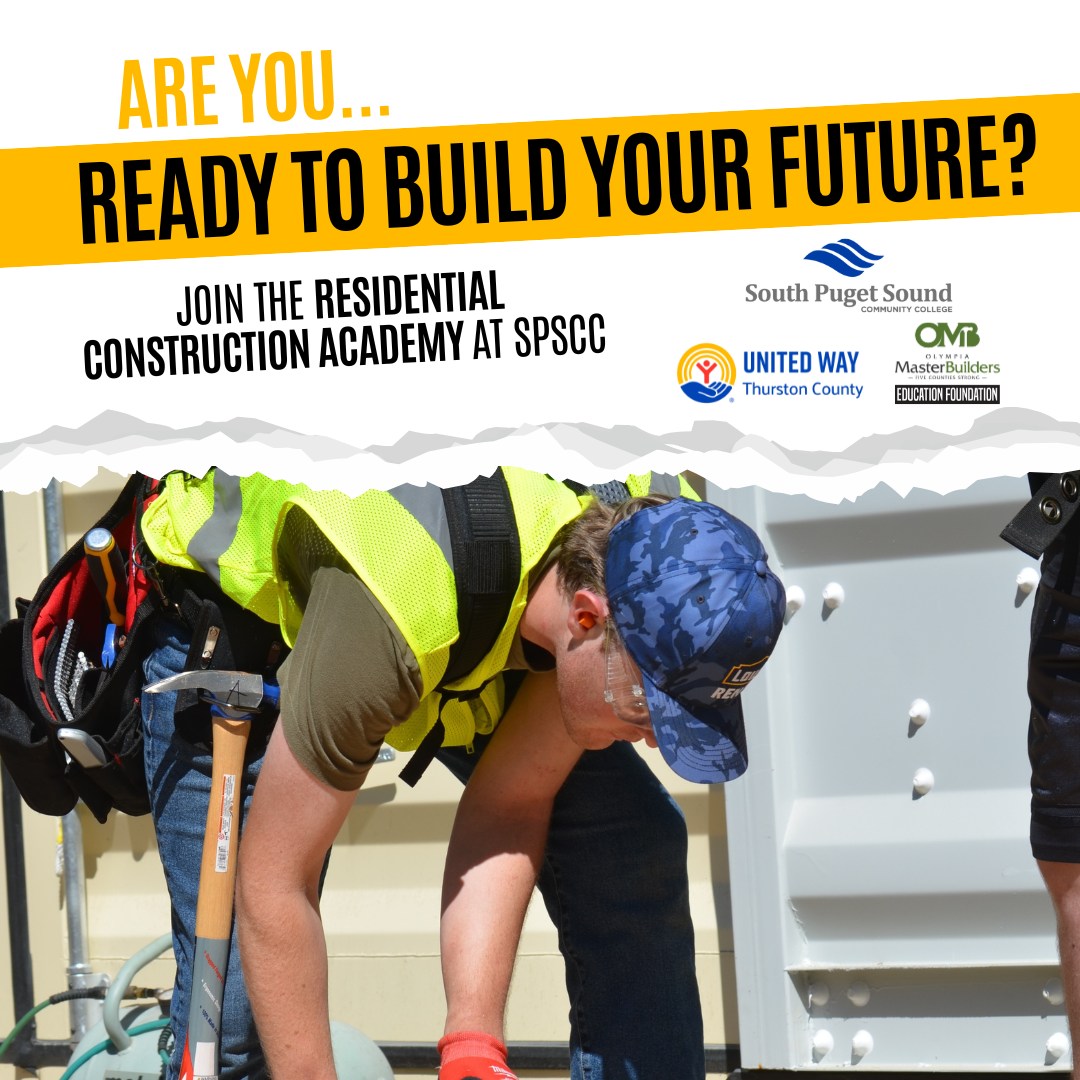 OlympiaMasterBuilder (@olymasterbuild) on Twitter photo Just graduated? Looking for your next step? Kickstart your career in just 10 weeks with the Residential Construction Academy at SPSCC! Classes start October 6 at SPSCC Lacey Campus. Email nrubadue@spscc.edu before October 2. Just graduated? Looking for your next step? Kickstart your career in just 10 weeks with the Residential Construction Academy at SPSCC! Classes start October 6 at SPSCC Lacey Campus. Email nrubadue@spscc.edu before October 2.