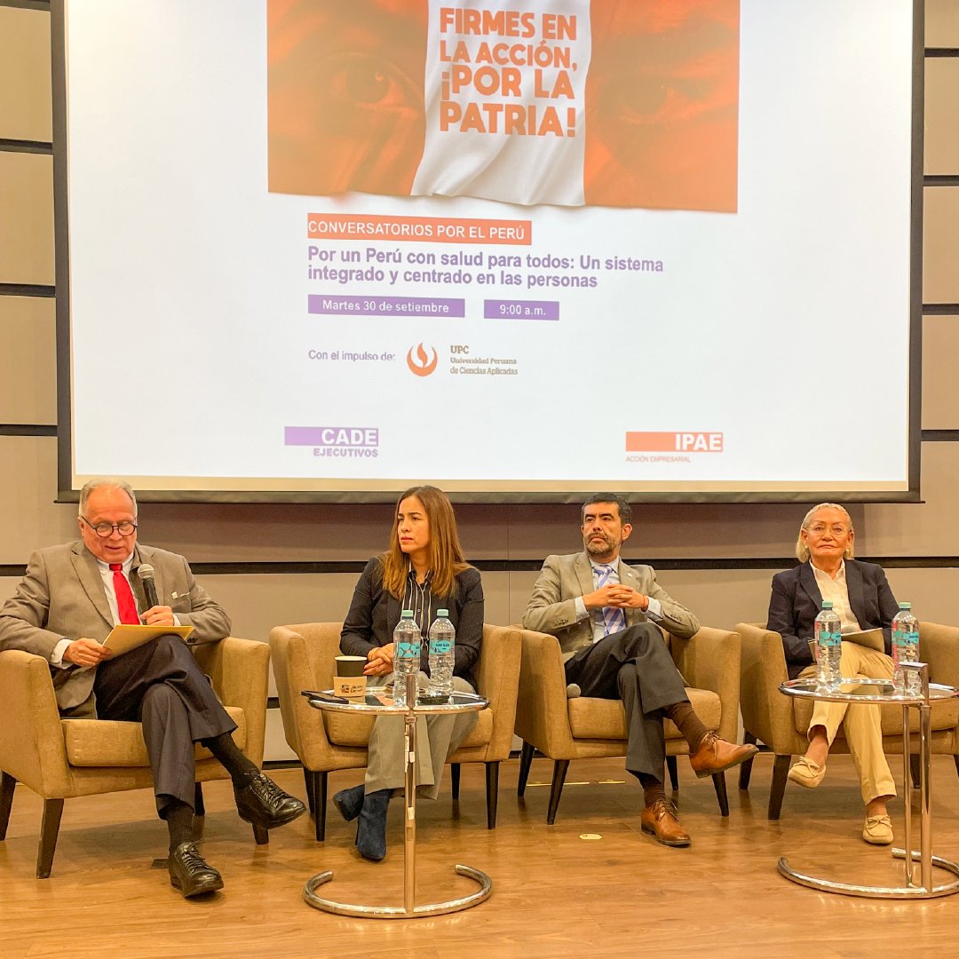 Alafarpe's tweet photo. En el marco del próximo CADE Ejecutivos, @IPAEPERU  organizó una nueva edición de los “Conversatorios por el Perú”. En esta ocasión nos unimos para reflexionar sobre los desafíos y propuestas en materia de salud. 

#ConversatoriosPorElPerú #ALAFARPE #IPAE #CadeEjecutivos https://t.co/YDfBzzGD5r