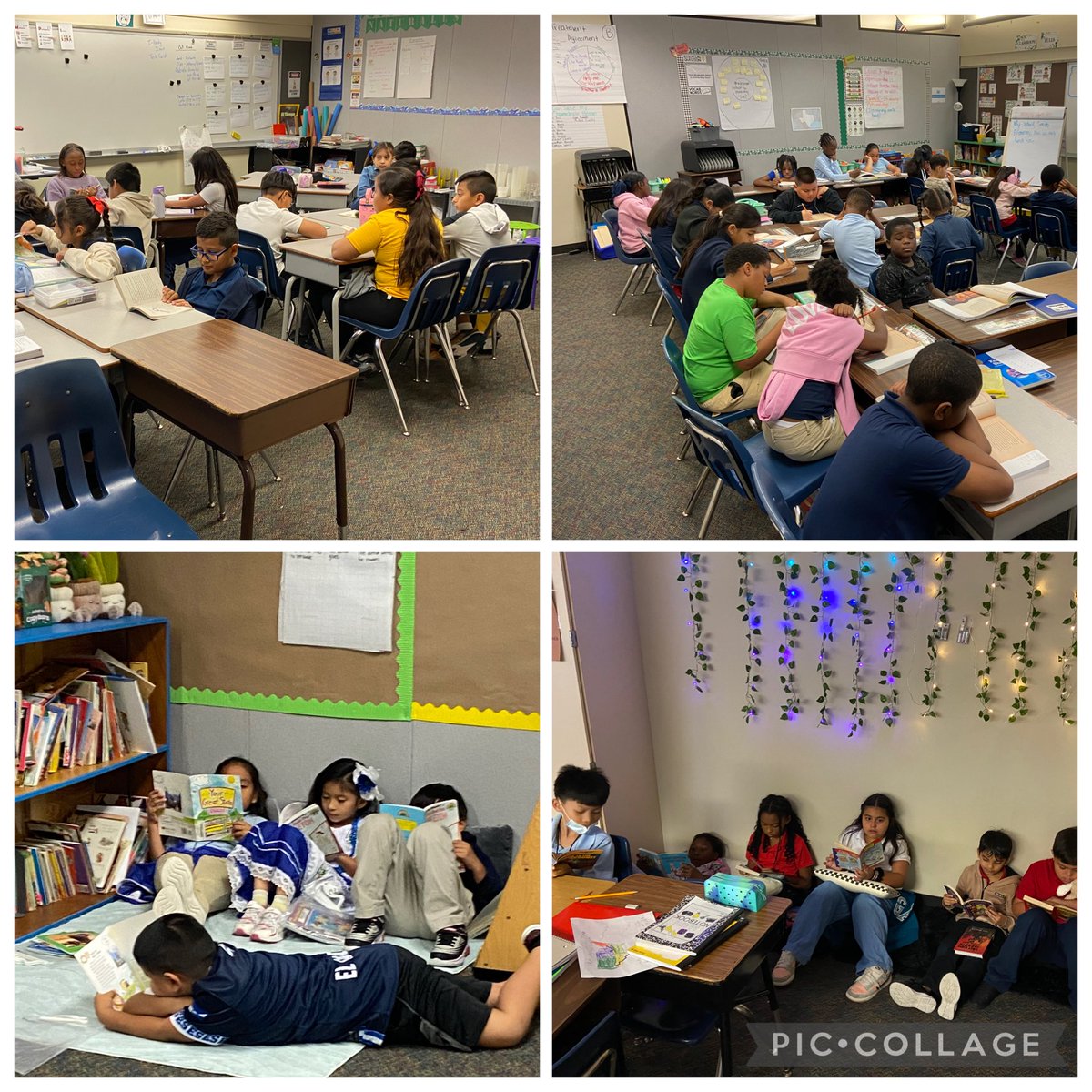 ElementarySmith's tweet photo. 📚🦈 Our Smith Shark Students took a pause today to join the Big Texas Read In! Nothing better than stopping to read together. 💙 #HEB #Read3ReadIn #SharktasticToTheCORE @AdminVerow https://t.co/IhVNkwNieg