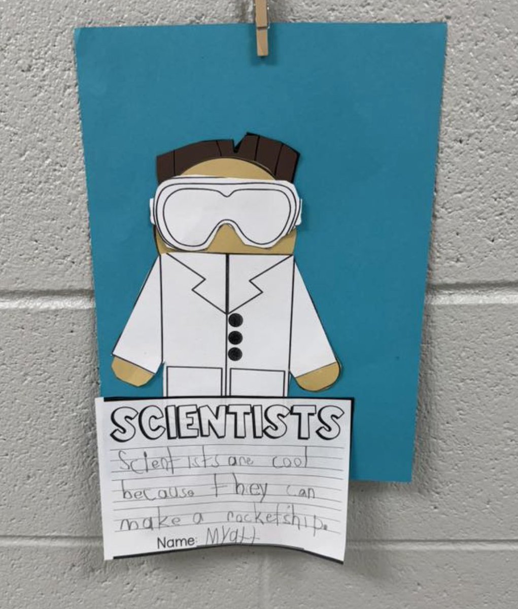 NettletonSTEAMe's tweet photo. ⭐️⭐️ In The Classroom ⭐️⭐️
Mrs. Curtner's First Graders recently read a book about Dr. Temple Grandin, entitled "The Girl Who Thought in Pictures." They then made their own scientists and wrote about what it means to be a scientist. 🧪🧪
#STEAMe #FirstGraders #FutureScientists https://t.co/yD1oZLTDqo