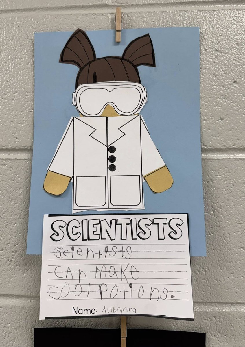 NettletonSTEAMe's tweet photo. ⭐️⭐️ In The Classroom ⭐️⭐️
Mrs. Curtner's First Graders recently read a book about Dr. Temple Grandin, entitled "The Girl Who Thought in Pictures." They then made their own scientists and wrote about what it means to be a scientist. 🧪🧪
#STEAMe #FirstGraders #FutureScientists https://t.co/yD1oZLTDqo