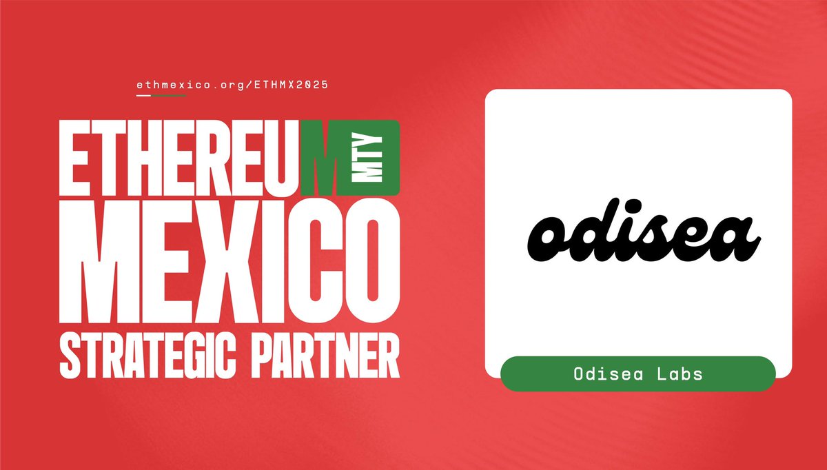 Ethereum Mexico 🇲🇽 (@ethereum_mexico) on Twitter photo Let's accelerate together!🤝 
<a href="/odisealabs/">Odisea Labs</a> se suma a #EthMexico2025🇲🇽 como Strategic Partner.✨ Let's accelerate together!🤝 
<a href="/odisealabs/">Odisea Labs</a> se suma a #EthMexico2025🇲🇽 como Strategic Partner.✨