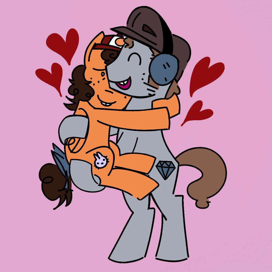 Back to pony posting featuring my favorite totally canon mlp ship ever CometRhodes