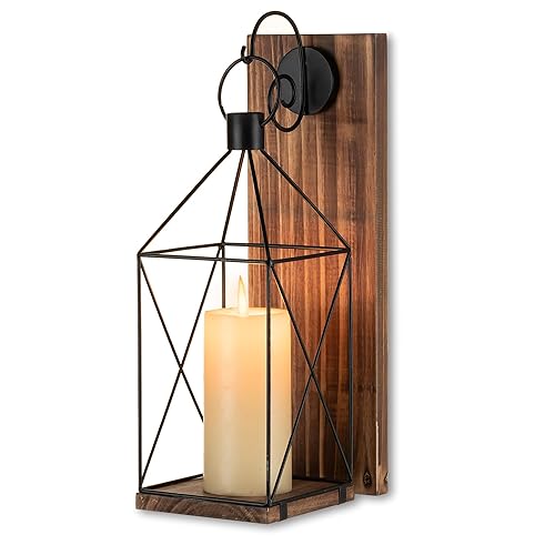 I just received Staymoment Candle Sconces Wall Decor: Farmhouse Wood Candle Holder Indoor Black Metal Lantern Decorations for Living Room Front Porch Yard - Brown - 1 Pc - 5.1" x 5.1" x 15.7" from Anonymous via Throne. Thank you! throne.com/maelefay #Wishlist #Throne