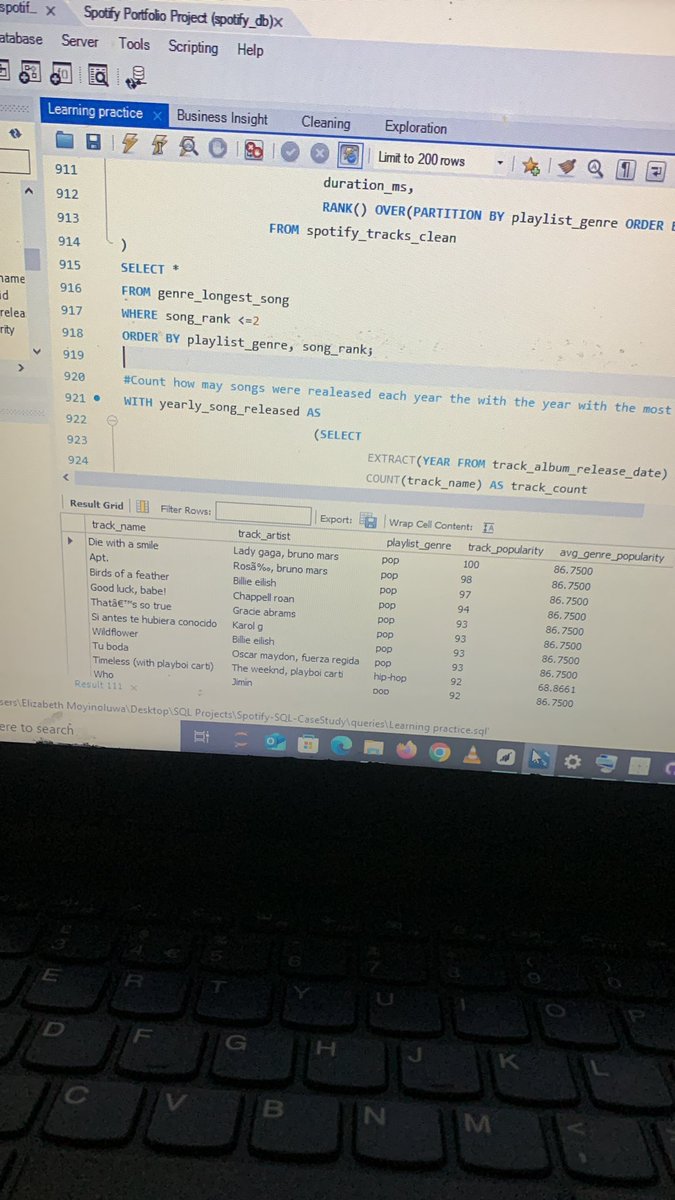 Moyinofcanada's tweet image. It's day 30 of my 30 day SQL learning challenge, and it's been quite a journey. From struggling to import datasets into SQL Workbench and facing errors to mastering joins, subqueries, CTEs, and complex SQL functions that challenged my life choices.
